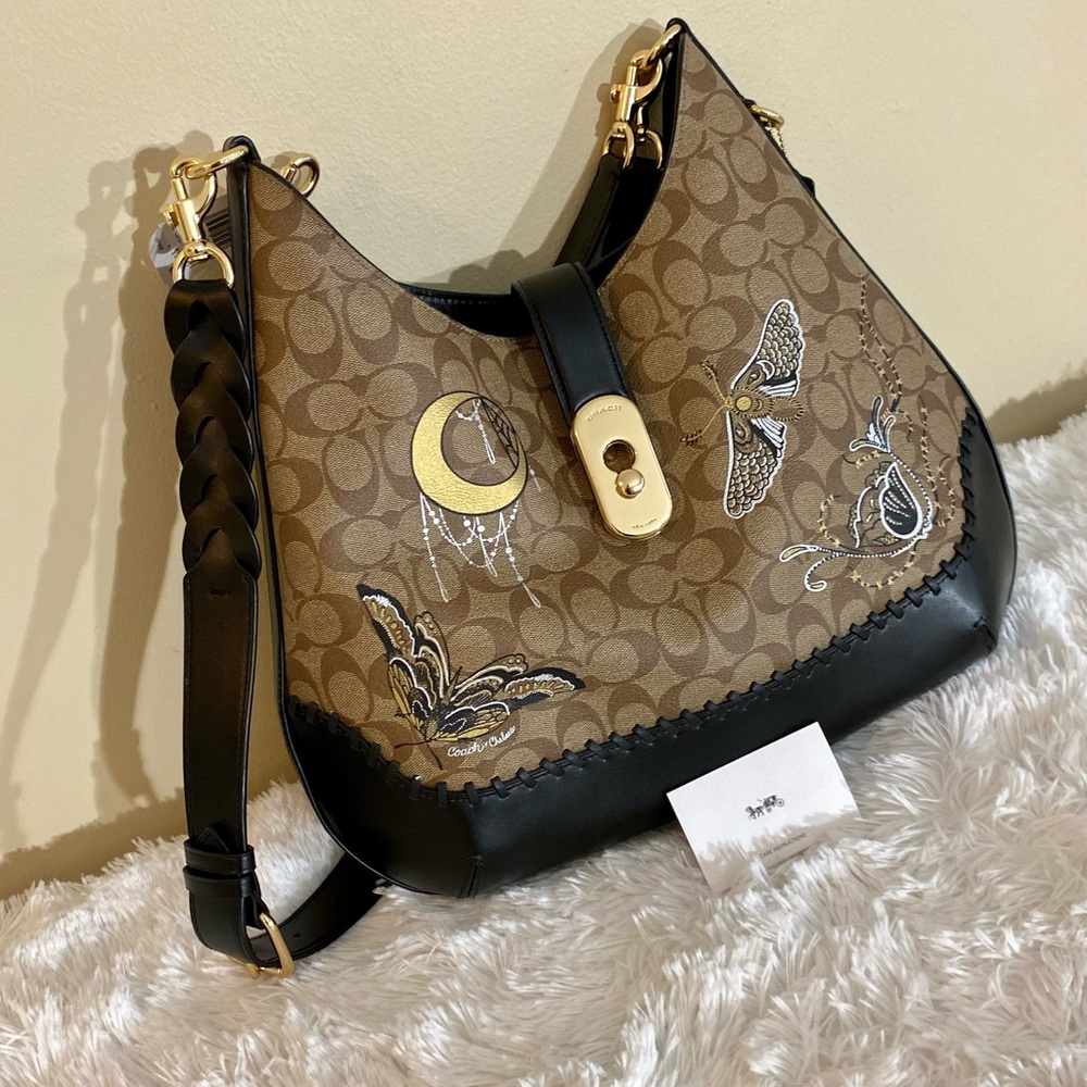 NWT Coach x Chelsea Amber Hobo w/ Tattoo Art